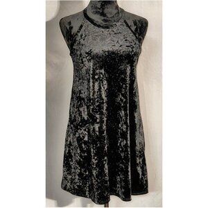 Pinc Black Crushed Velvet Racer Back Dress, LBD, Size Small